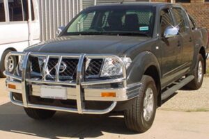 Nissan Navara with a Bullbar